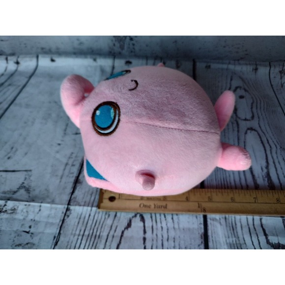 Pokemon Jigglypuff Plush Stuffed Animal 6" Pink Blue Embroidered Eyes No Tags - Picture 4 of 4